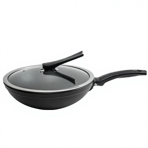 <span class=keywords><strong>Wok</strong></span> en céramique pleine, non revêtue, de 33 cm, poêle à frire en céramique solide pour cuisinière à gaz, sûre et saine - Product Image 1