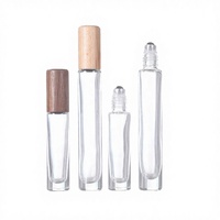 Flacon de parfum cylindrique en verre à double face personnalisé, flacon à bille de 10 ml, récipient pour huiles essentielles