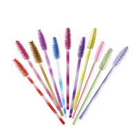 Brosses à cils jetables en nylon en gros avec manche en plastique pour extensions de cils et application de maquillage