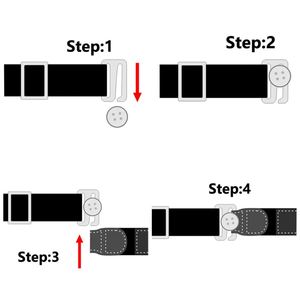 Wholesale 2.5CM Width Cotton Elastic Adjustable <b>Black</b> Belt for <b>Men</b> Women Shirt Stays Holder Comfortable Breathable Tummy Tucking - Product Image 3