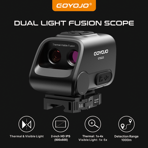 ผลิตภัณฑ์จากโรงงานดั้งเดิม GOYOJO กล้องส่องกลางคืนแบบสองระบบแสง Fusion Thermal Scope รุ่น GTD215 ความละเอียด 256x192 หน้าจอ LCD 2 นิ้ว กันน้ำระดับ IPX6 ตัวเครื่องโลหะ - Product Image 1