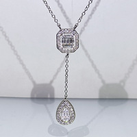 KISS004 Ensemble de colliers en laiton tendance, forme géométrique étincelante, zircon, bijoux tendance pour femmes, pour les fêtes, les mariages, les cadeaux
