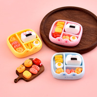 Aksesoris Resin Bento Mainan Simulasi Makanan Kartun untuk Rumah Boneka, Lem Krim DIY, Aksesoris Dekoratif, Ornamen Kecil untuk Meja