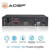 Écho stéréo numérique professionnel mixant KTV karaoké amplificateur Audio 2*500W puissance système de son en métal pour les Performances de fêtes
