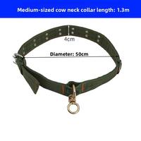 Harness Leher Sapi untuk Sapi, Domba, Anjing, dengan Lonceng Tembaga, Tali Pengikat, Tali Khusus, Pengaman, Harness Leher Domba