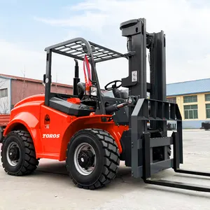 China Leverancier Diesel Heftruck 5 Ton Goedkope Boerderij Off-Road Heftrucks Ce Epa Euro5 Vrachtwagen Draagbare Ruwterrein Magazijn Vorkheftruck