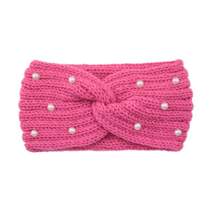 <span class=keywords><strong>Bandeau</strong></span> Tricoté Croisé en Fil Nacré avec Protection Chaude pour les Oreilles, Accessoire de <span class=keywords><strong>Cheveux</strong></span> pour le Yoga, Large <span class=keywords><strong>Bandeau</strong></span> pour se Laver le Visage - Product Image 4