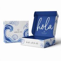 Cajas de Embalaje para Ropa Personalizadas, Color Café, con Diseño de Dibujos Animados Impresos, Cajas de Cartón Blancas para Envíos, Impresión UV