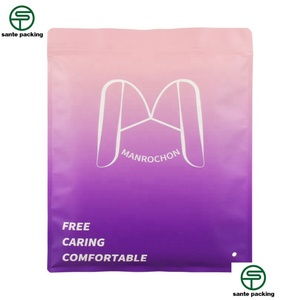 Large Custom Gravure Printed Recyclable Plastic Packaging Bag for Shoes & Clothing with Valve and Zipper Top - Product Image 2