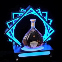 Présentoir de bouteilles de champagne RGB interchangeable Présentoir de bouteilles Glorifier LED pour décor de discothèque de bar