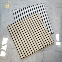 Panneaux muraux acoustiques insonorisants en feutre PET, effet bois, imperméables, haute densité et légers