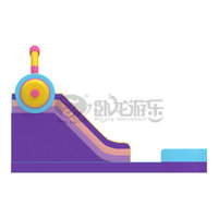 Grand toboggan aquatique gonflable pour enfants, idéal pour les fêtes et la location en extérieur