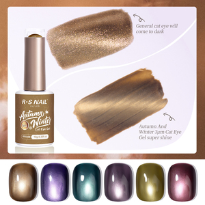 Esmalte de <span class=keywords><strong>Uñas</strong></span> en Gel Magnético R S Nail, Nuevo, 12 <span class=keywords><strong>Colores</strong></span> Otoño-Invierno, 3μm, Efecto Ojo de Gato, Color OEM, 15ml, Sin Hema, Resina, UV - Product Image 5