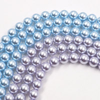 Perles de verre à haute brillance, 8 mm, rondes, lisses, en vrac, pour la fabrication de bijoux élégants, fournitures pour bracelets