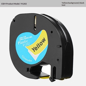 Papel de Impresión Compatible con <span class=keywords><strong>DYMO</strong></span> <span class=keywords><strong>LetraTAG</strong></span> 91205 y 91201, Fondo Verde/Blanco, Etiquetas Adhesivas con Texto Negro, Cinta de Etiquetas Delta - Product Image 4