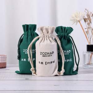 Bolsas de Lona Reciclada Personalizadas al por Mayor, Bolsas de Algodón con Cordón Personalizadas para Empaque de Joyería, Pulseras y Anillos - Product Image 1