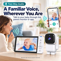 Moniteur vidéo pour bébé à double mode 5 pouces ABM720S, caméra de surveillance sans fil pour crèche avec application, écran local et visualisation à distance