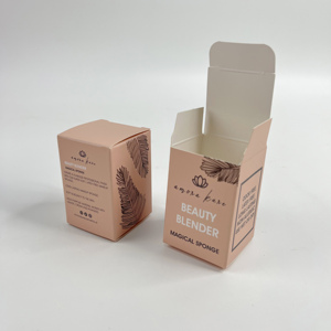 Boîte en papier cosmétique personnalisée, boîte d'emballage pour éponge de maquillage, boîte cadeau pliable en papier pour emballage d'éponge de maquillage - Product Image 2