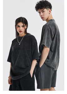 Wholesale Unisex High Quality Stone Washed <b>T</b> <b>shirt</b> Oversized 100% Cotton Hip Hop Acid Wash tshirt Custom <b>Vintage</b> <b>t</b>-<b>shirt</b> - Product Image 4