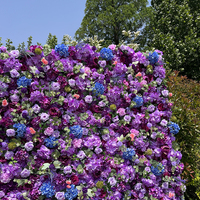 Mur de fleurs artificielles enroulable de qualité commerciale, base en tissu, fond mural en roses de soie, installation facile pour location et séances photo de mariage