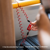 Cadenas à câble en acier rétractable et pliable, extension 100 cm, combinaison à 3 chiffres, étanche, pour bagages, sacs à dos, voyages, vélos