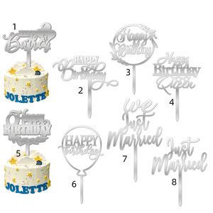 Decorazione per <span class=keywords><strong>Torta</strong></span> <span class=keywords><strong>di</strong></span> <span class=keywords><strong>Compleanno</strong></span> a Forma <span class=keywords><strong>di</strong></span> Lettera in Acrilico Ecologico Riutilizzabile, Accessori per Torte - Product Image 6