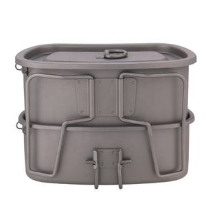 Titanio mensa portatile pentola tazza campeggio escursioni campeggio pic-nic stoviglie da viaggio set di pentole da esterno - Product Image 2