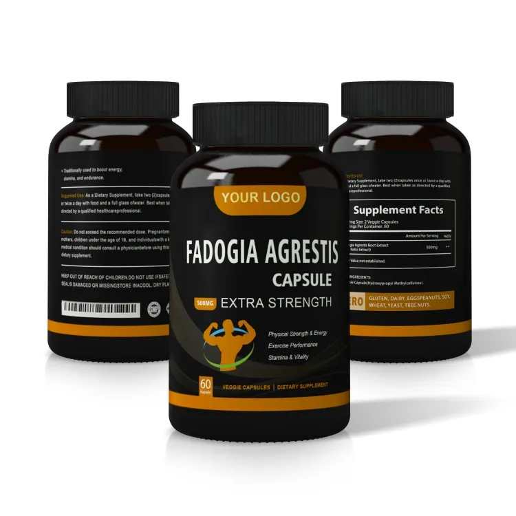 건강 보조 식품 Fadogia Agrestis 추출물 Fadogia Agrestis 캡슐 통카트 알리 600mg 초본 보충 교재 하루 2 캡슐