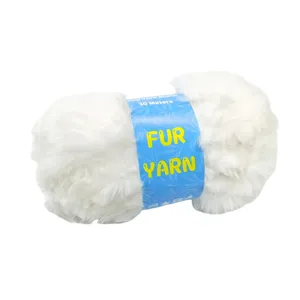 50g 30m Wholesale High Quality Fluffy and Soft Faux Fur Fancy Yarn Like Mink Crochet Yarn For Sweater