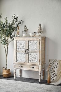 מפעל ספוט גילוף קרפט ארון אחסון קבינט צד מוצק ארון עץ עיצוב הבית - Product Image 2