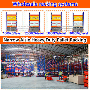 Industrial <strong>Narrow</strong> Aisle High Rack 3 Levels 2250kg Load Per Tier 8m Height Heavy Duty System Storage Rack <strong>Shelving</strong> <strong>Unit</strong> - Product Image 2