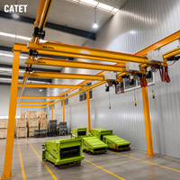 Mini-grue de suspension KBK certifiée CE 800 kg avec chariot manuel, légère pour le levage sur banc d'assemblage électronique