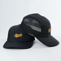 Casquettes de sport personnalisées avec logo imprimé, entièrement en mesh, respirantes et légères, pour hommes, 5 panneaux, Yukaihe OEM.