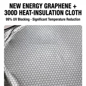 Pare-soleil de voiture pliable anti-UV et isolant thermique pour pare-brise avant – Protection intérieure de la voiture - Product Image 5