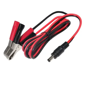 Carga de batería de coche plomo Dc5.5 * 2,1 potencia con cable de pinza de cocodrilo de 12V