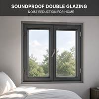 Modernes Schalldichtes Aluminium-Drehfenster mit Thermischer Trennung, Doppelverglasung, Low-E-Glas, Lärmreduzierung und Mehrpunkt-Verriegelungssystem