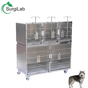 Veterinary Animal Hospital Clinic Hochwertiger modularer Edelstahl Wirtschaft licher Kosten günstiger Hunde käfig für Hundehütte