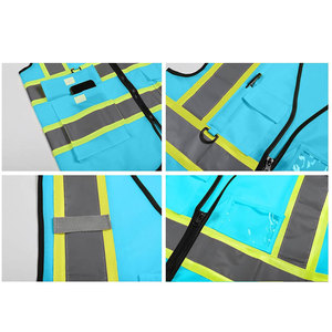 Chaleco de Trabajo de Alta Calidad, Personalizado, de Alta Visibilidad, Reflectante, para Construcción, con Múltiples Bolsillos - Product Image 6