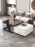 Table basse en pierre, salon, maison, nouveau modèle 2024, table à thé de luxe léger