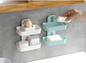 Crochet à <span class=keywords><strong>ventouse</strong></span> double face pour la cuisine et la salle de bain, crochet de suspension pour le rangement des éponges de cuisine, organisateur de salle de bain, étagère - Product Image 5