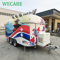 WECARE Remorque de restauration mobile personnalisée pour services alimentaires en plein air, entièrement équipée avec machine à snacks, pour burgers et café