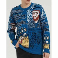 Pull-over pour homme inspiré des designers, personnalisé ODM OEM, en polyester, coton et laine, tricoté pour les tenues quotidiennes