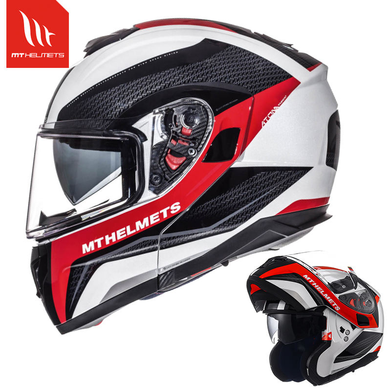 ECE DOT Professional Approved MT Atom SV Double Lens Motorcycle Modular  Helmets Full Face for Men Women Road Riding Halmet Bike