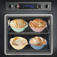 Lot de 4 paniers de levage pliables de 9 pouces pour pain au levain, en silicone antiadhésif, avec doubles poignées, sans BPA