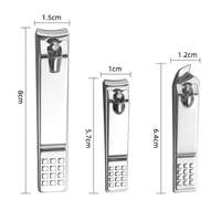 Ensemble de coupe-ongles universels VH en acier inoxydable, à rainure biseautée, professionnels, portables, durables, design classique, 3 pièces