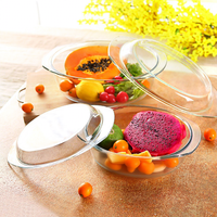 Plat à pain en verre 2L 1.5L 1L, plat à gratin carré en verre avec couvercle antiadhésif, compatible four, micro-ondes et lave-vaisselle, plat de cuisson, vente en gros