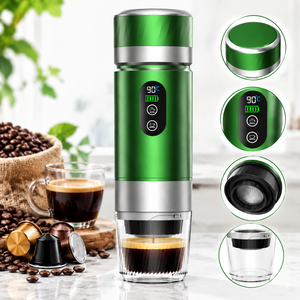 Machine à café portable 3-en-1 à capsules, extraction auto-chauffante, pièces détachables et lavables, mini machine à expresso 20 bars pour le camping - Product Image 1