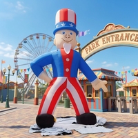 Grand ballon gonflable personnalisé de l'Uncle Sam pour la fête des Mères et le Memorial Day américain