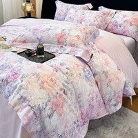 Parure de lit sur mesure en coton égyptien pur, style européen, 300 fils, écologique et rafraîchissante, parmi les plus vendues