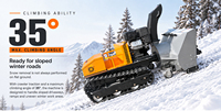 Peralatan Pembersih Salju Trotoar Kelas Industri 800mm, Mesin Peniup Salju Crawler Tugas Berat dengan Remote Control
